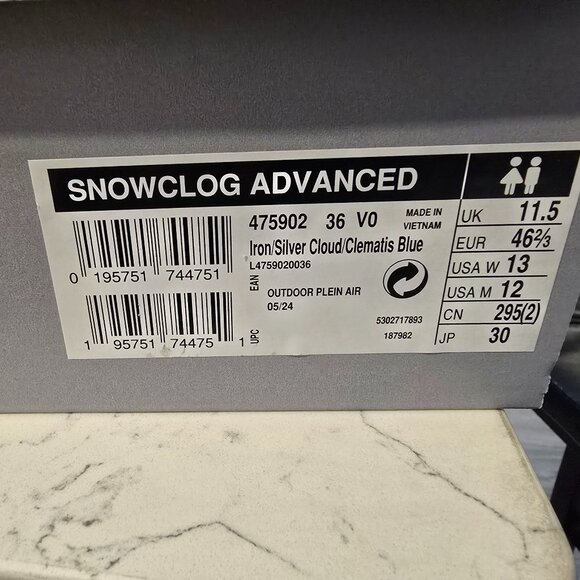 Salomon Snowclog Advanced Iron/Silver Cloud L47590200 Mule Slides Men's Sz 12 - Picture 11 of 15